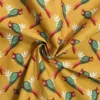 Coton ocre motif cacatoes liki