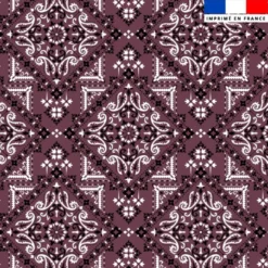 Coton prune motif bandana