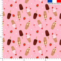 Coton rose motif ice-cream
