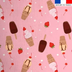 Coton rose motif ice-cream