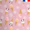 Coton rose motif panda et ice-cream