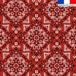 Coton rouge brique motif bandana