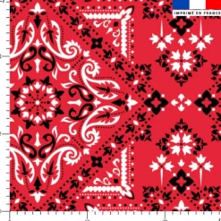 Coton rouge motif grand bandana