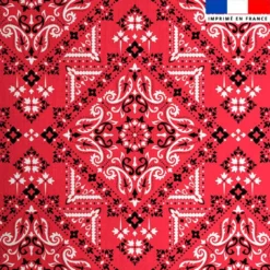 Coton rouge motif grand bandana