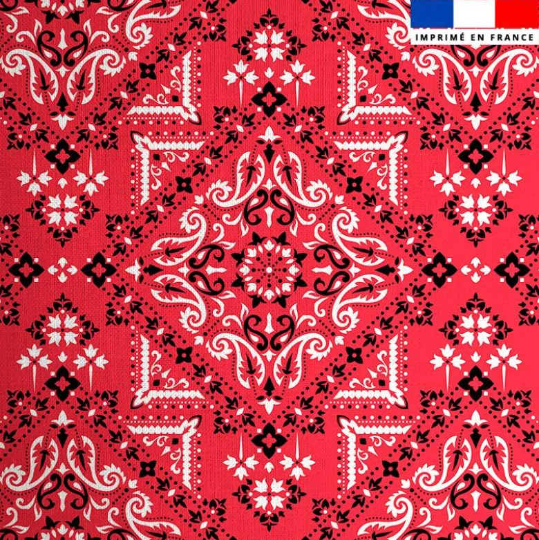 Coton rouge motif grand bandana