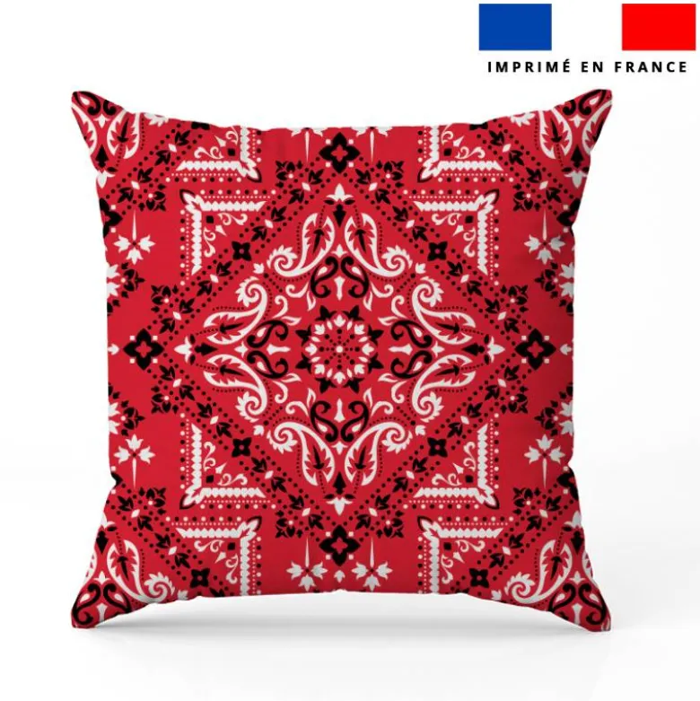 Coton rouge motif grand bandana