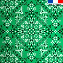 Coton vert motif grand bandana