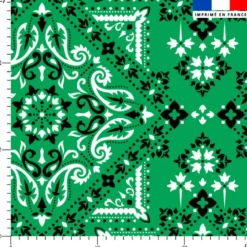 Coton vert motif grand bandana