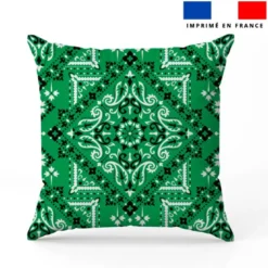 Coton vert motif grand bandana