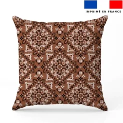 coupon - Coupon 140cm - Bandana - Fond marron - Tissu imperméable 300gr/m² - 150 cm