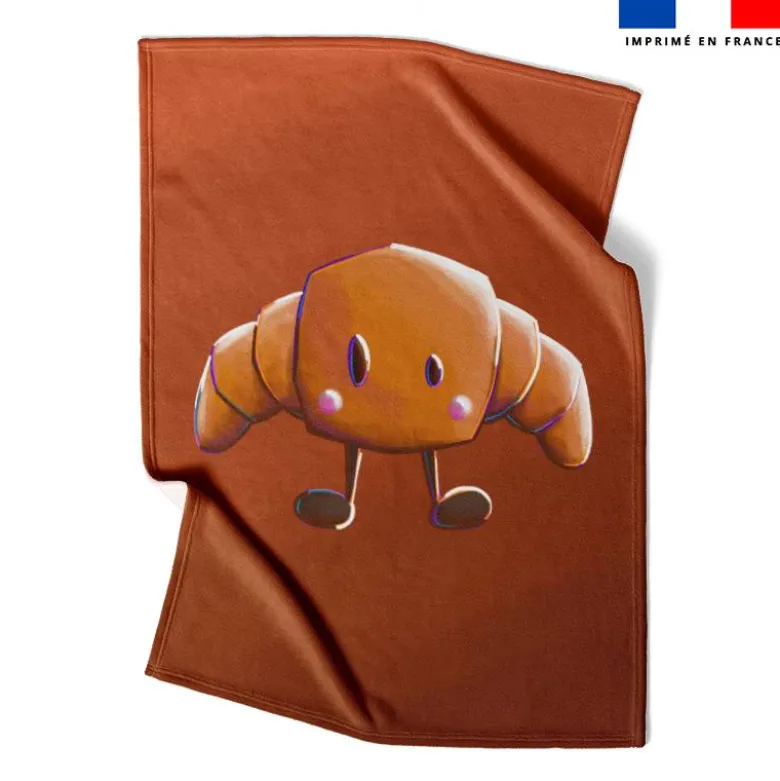 Coupon couverture imprimé amis ptit déj Croissant - Création Stillistic