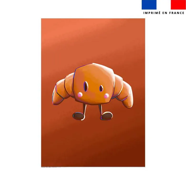 Coupon couverture imprimé amis ptit déj Croissant - Création Stillistic