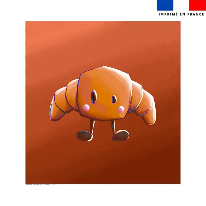 Coupon couverture imprimé amis ptit déj Croissant - Création Stillistic