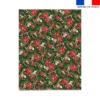 Coupon couverture imprimé animaux couronne et fleur de noel - Création Stillistic