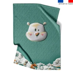 Coupon couverture imprimé animaux du froid ours - Création Stillistic