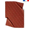 Coupon couverture imprimé animaux couronne de noel rouge - Création Stillistic