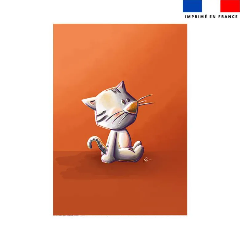 Coupon couverture imprimé bébé chat - Création Stillistic