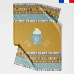 Coupon couverture imprimé chocolat chaud