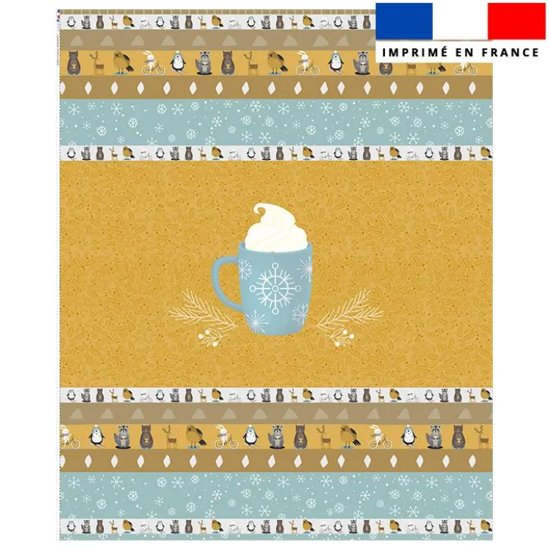 Coupon couverture imprimé chocolat chaud