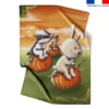Coupon couverture imprimé course animaux citrouille - Création Stillistic