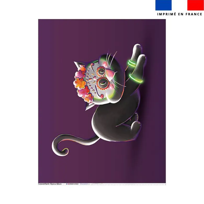 Coupon couverture imprimé Dia de los muertos - Création Stillistic