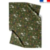 Coupon couverture imprimé fantômes vert - Création Stillistic