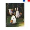 Coupon couverture imprimé fantômes dans les bois - Création Stillistic