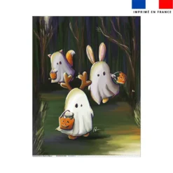 Coupon couverture imprimé fantômes dans les bois - Création Stillistic