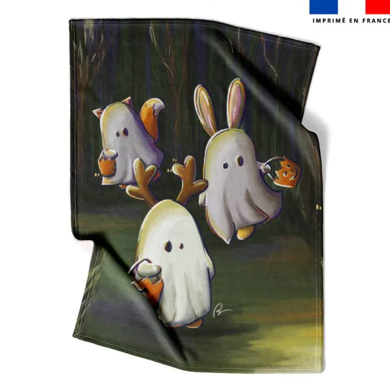 Coupon couverture imprimé fantômes dans les bois - Création Stillistic