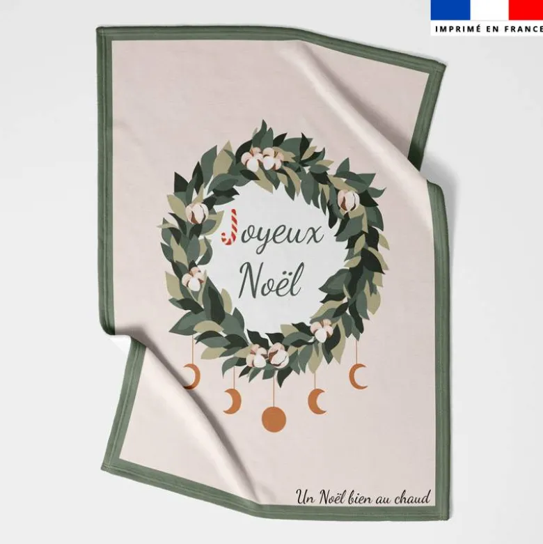 Coupon couverture imprimé Joyeux Noël Scandinave