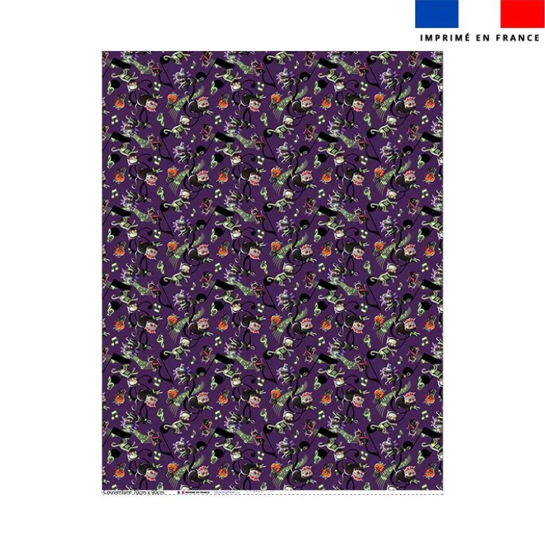 Coupon couverture imprimé mini Bal masqué Halloween - Création Stillistic