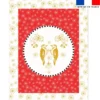 Coupon couverture imprimé oiseaux ambres - Création Lili Bambou Design