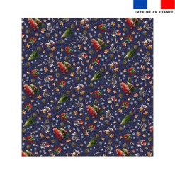 Coupon couverture imprimé souris de noel bleu - Création Stillistic