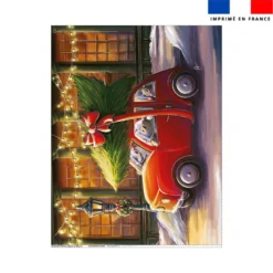 Coupon couverture imprimé souris de noel - Création Stillistic