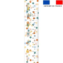Coupon imprimé pour toise motif animaux musiciens