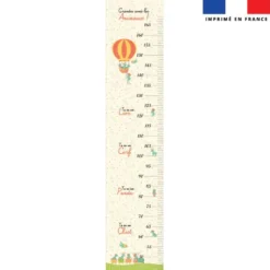 Coupon imprimé pour toise motif animaux en vacances