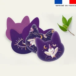 Coupon lingettes lavables chat motif chouette magicienne - Création Stillistic