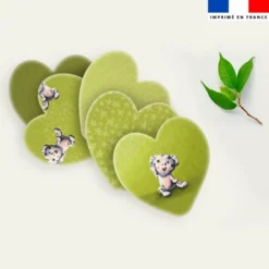 Coupon lingettes lavables coeurs motif bébé dalmatien - Création Stillistic