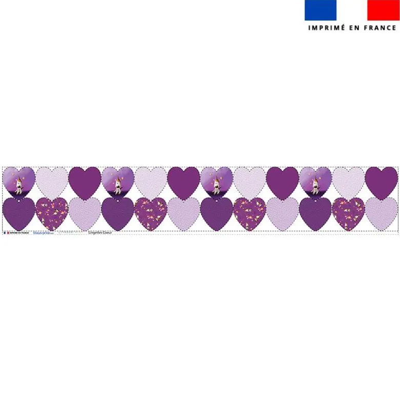Coupon lingettes lavables coeurs motif licorne - Création Stillistic