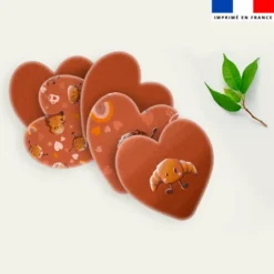 Coupon lingettes lavables coeurs motif amis ptit déj - Création Stillistic