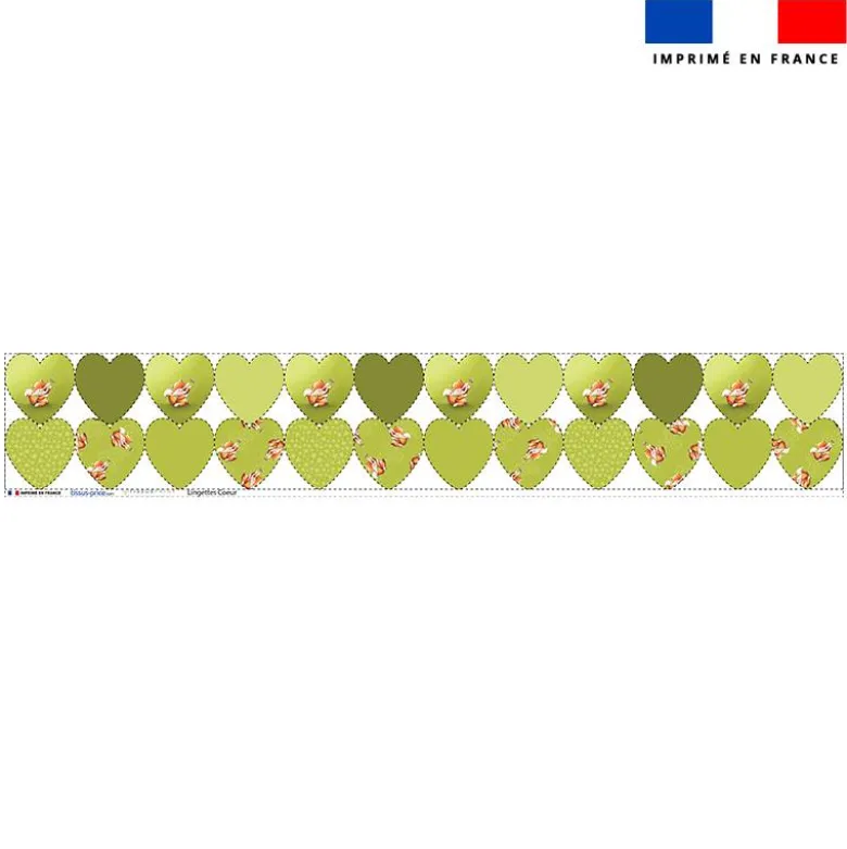 Coupon lingettes lavables coeurs motif bébé renard - Création Stillistic