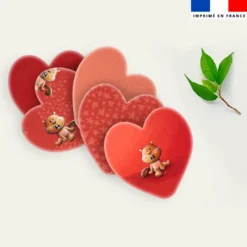 Coupon lingettes lavables coeurs motif bébé castor - Création Stillistic