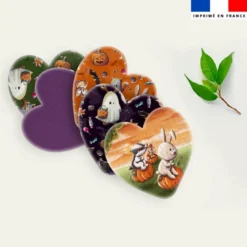 Coupon lingettes lavables coeurs motif fantômes - Création Stillistic