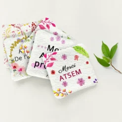 Coupon lingettes lavables + essuie-main motif ATSEM flowers