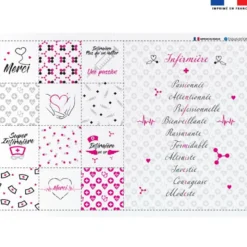 Coupon lingettes lavables + essuie-main motif Infirmière