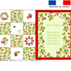 Coupon lingettes lavables + essuie-main personnalisé - Fraise