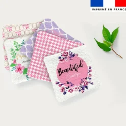 Coupon lingettes lavables + essuie-main motif girly