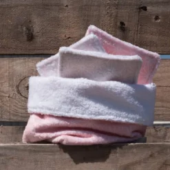 Coupon lingettes lavables + essuie-main motif mots fleuris