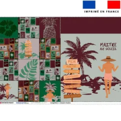 Coupon lingettes lavables + essuie-main motif maitre au soleil