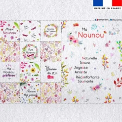Coupon lingettes lavables + essuie-main motif nounou flowers